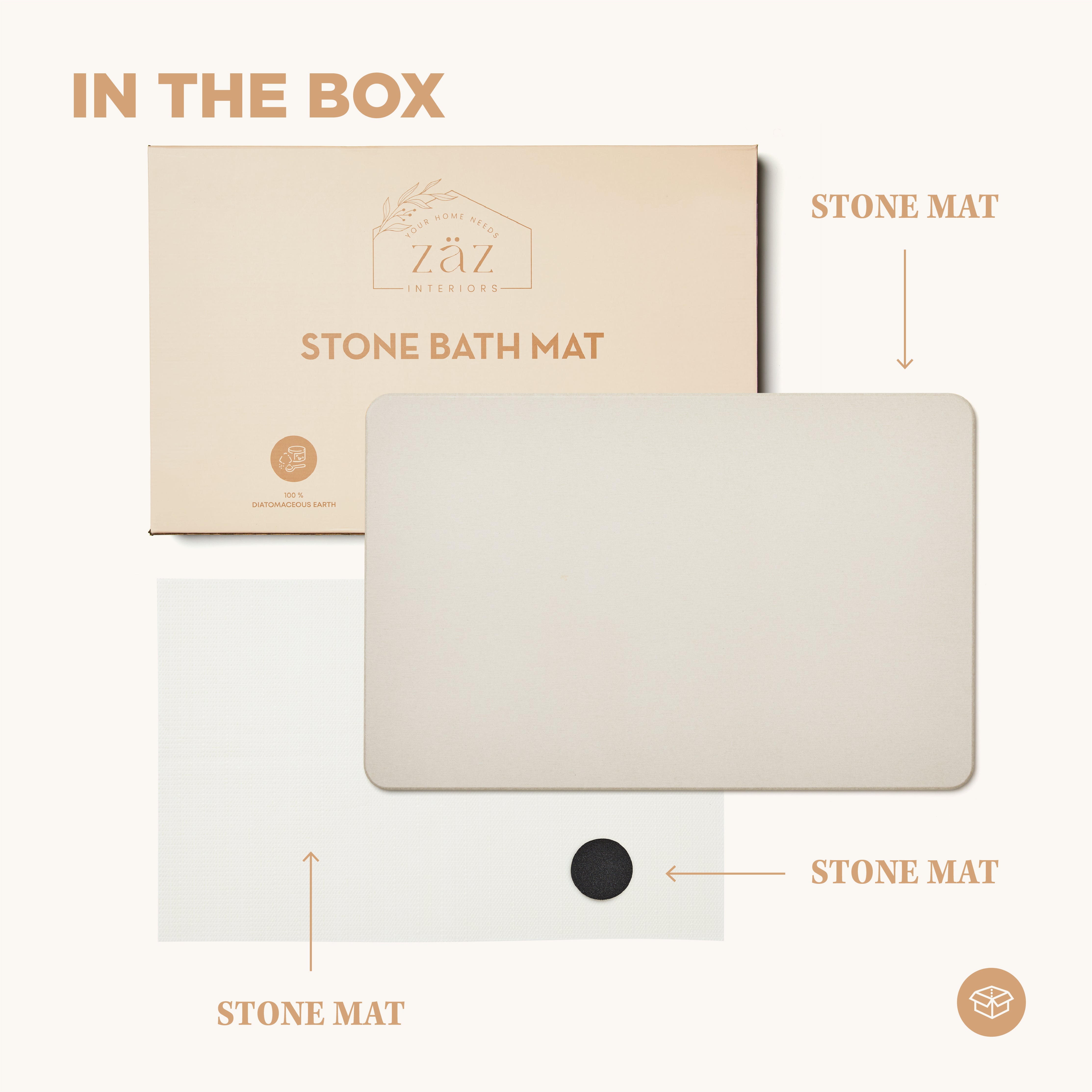 STONE BATH MAT SWISS COFFEE