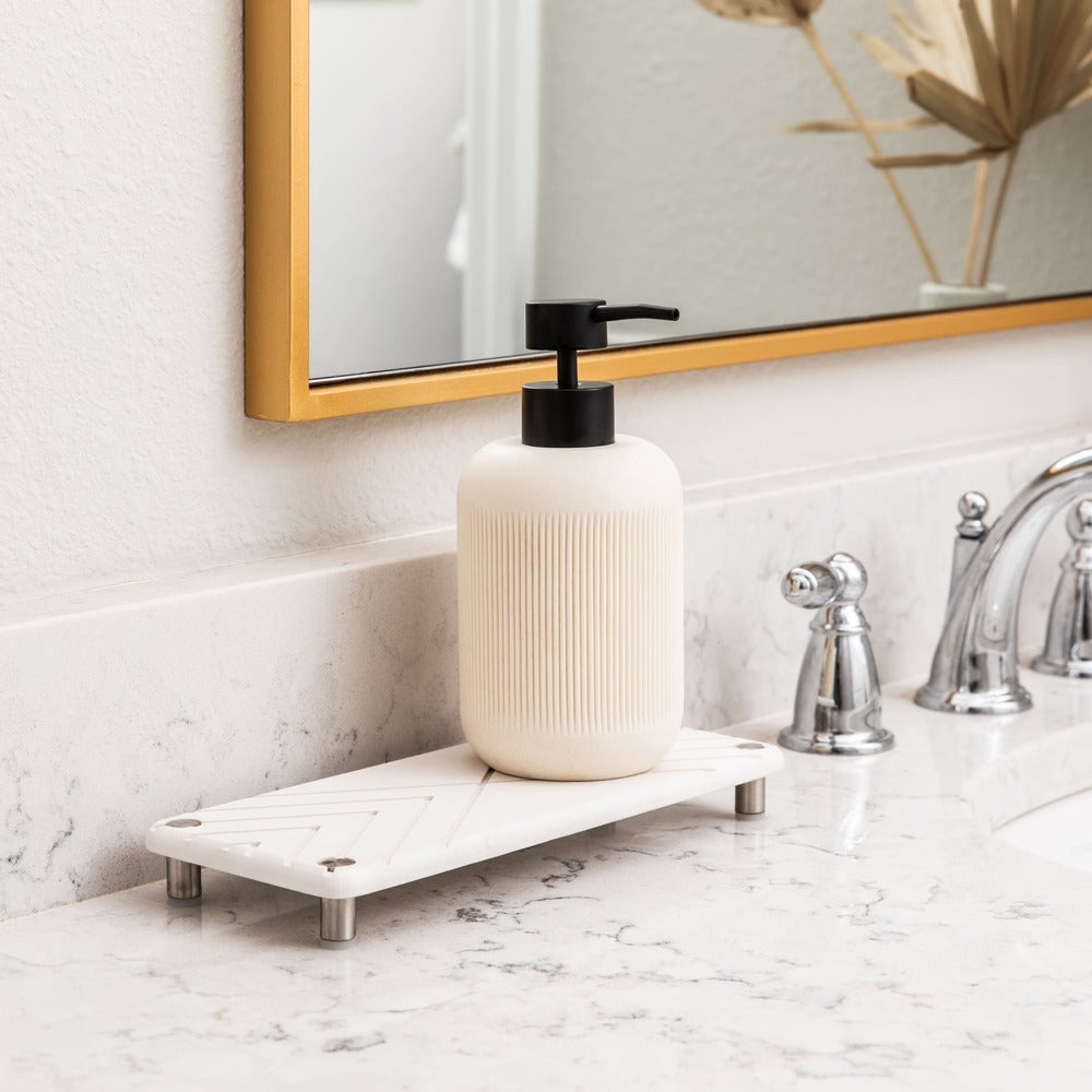 BATHROOM SINK CADDY SNOW WHITE